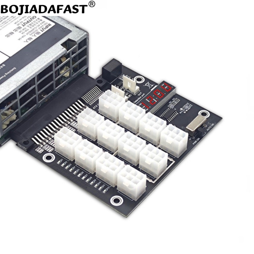 12 * PCI-E 6Pin Connector Brea - огляд і ціна 2400W Server Psu Breakout Board