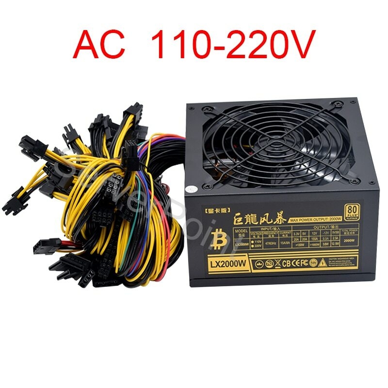 For AC110-220v ATX Pc 2000W Po - огляд і ціна 2000W Atx Mining Power Supply